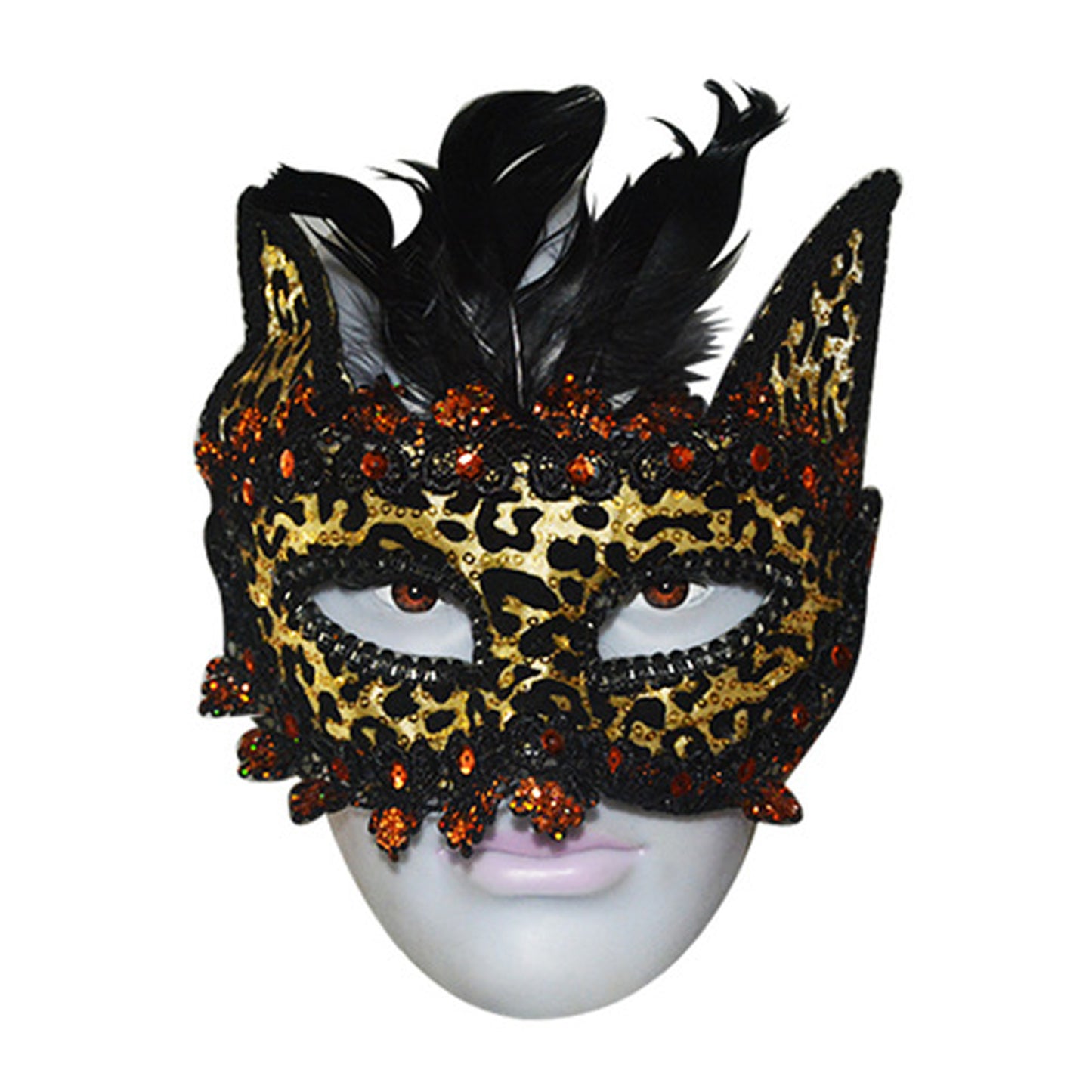 Leopard Print Masquerade Mask