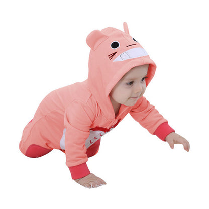 Pink Totoro Hooded Jumpsuit