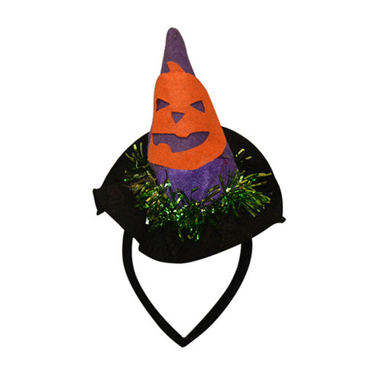 Spooky Pumpkin Witch Hat Headband